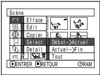 HITACHI DZ-MV380A - SELECTION DE SCENES EN UTILISANT L'ECRAN DE MENU (SELECT.) - 1