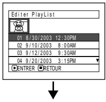 HITACHI DZ-MV380A - AJOUT DE SCÉNES À UNE LISTE DE LECTURE (ÉDITER PLAYLIST) - 2