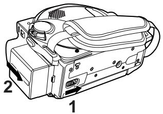 HITACHI DZ-MV380A - SEPARATION DE LA BATTERIE - 1