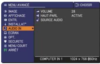 HITACHI ED-X52 - Menu AUDIO IN - 1