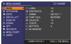 HITACHI ED-X52 - Dans le MENU AVANCE - 2