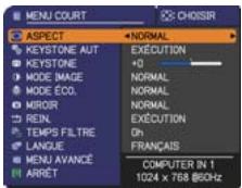 HITACHI ED-X52 - Dans le MENU AVANCE - 1