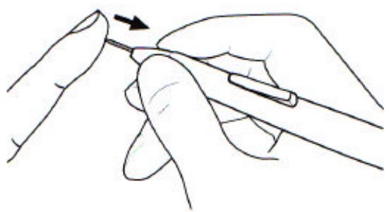 HITACHI STARBOARD EM PANEL - Pour enlever la pointe usagée : - 1