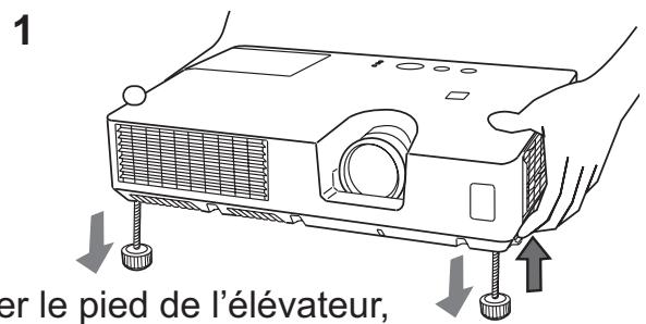 HITACHI CP-RX93 - Réglage de l'élevateur du projecteur - 2