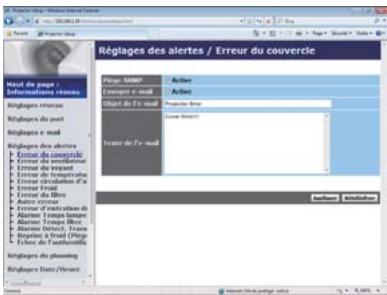HITACHI CP-X2521WN - Réglages des alertes - 1