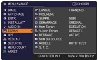 HITACHI CP-X2521WN - Menu ECRAN - 1