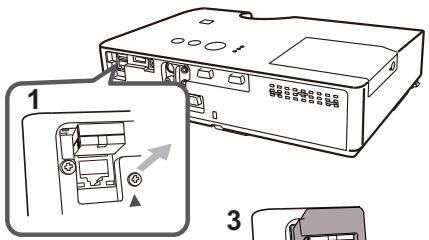 HITACHI CP-X2521WN - Attacher le couvercle de l'adaptateur - 1