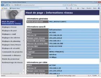 HITACHI CP-X2521WN - Informations réseau - 1