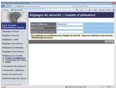 HITACHI CP-X2521WN - Réglages de sécurité - 1