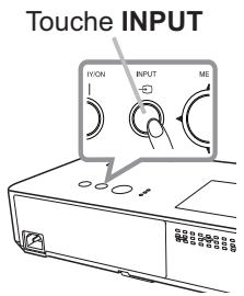 HITACHI CP-X3021WN - Appuyez sur la touche INPUT du projecteur. - 2