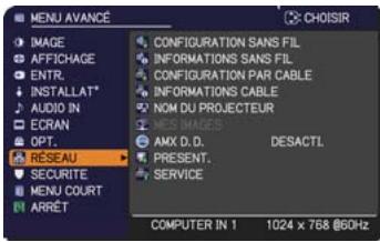 HITACHI CP-X3021WN - Menu réseau - 1
