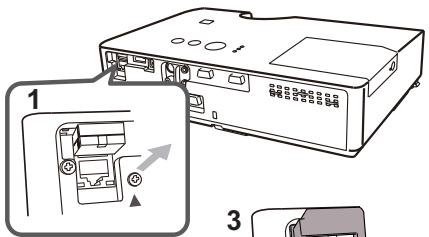 HITACHI CP-X3021WN - Attacher le couvercle de l'adaptateur - 1