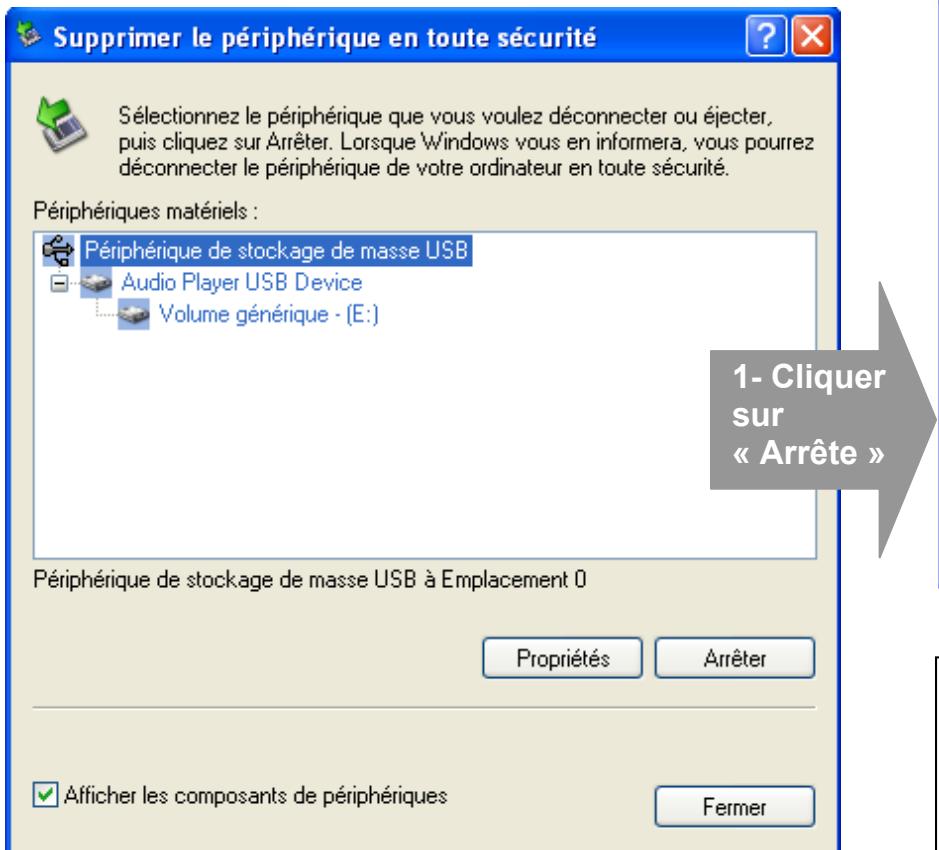 D-JIX M 370 RADIO - Déconnecter le lecteur - 1