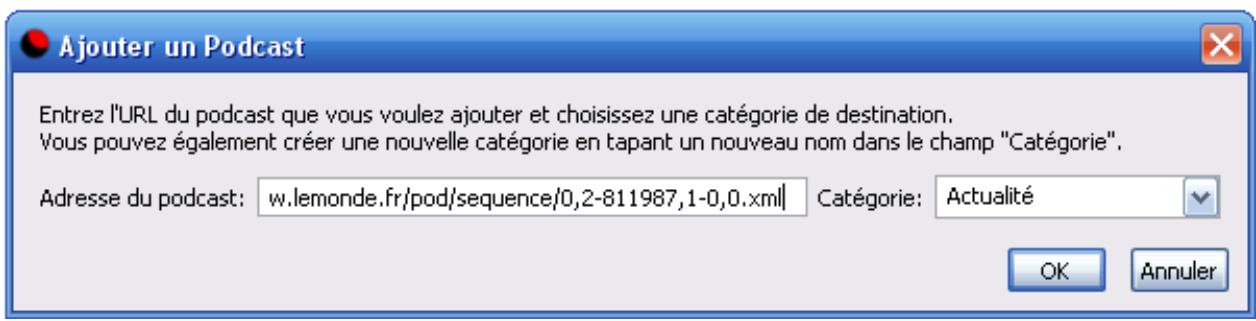 D-JIX MEDIA - Ajouter un podcast dans le répertoire - 1
