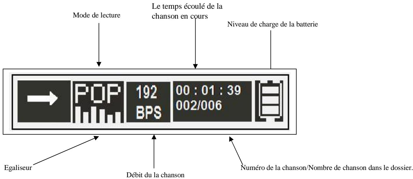 D-JIX FROGGY - Indicateurs de l'écran LCD : - 1