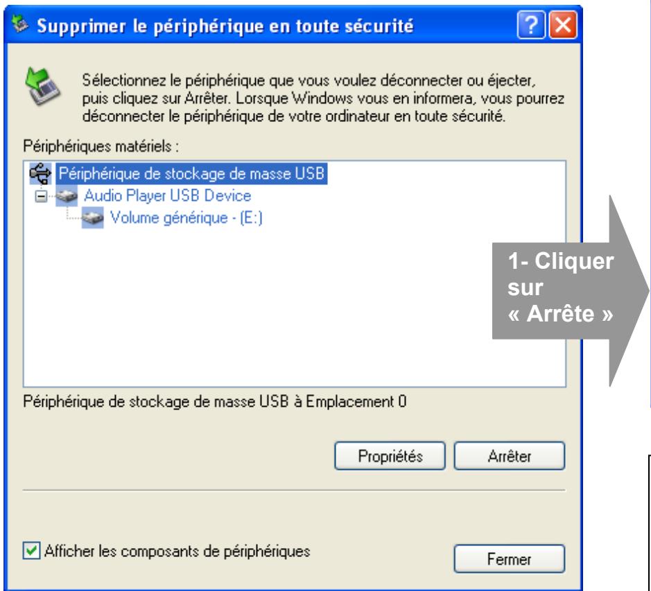 D-JIX M372 - Déconnecter le lecteur - 1