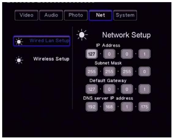 MEMUP MEDIADISK LX LAN - Réglage de l'adresse IP : - 1