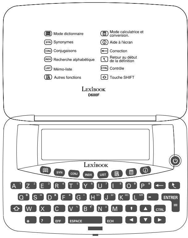 LEXIBOOK DICTIONNAIRE DU FRANCAIS D600F - CLAVIER - 1