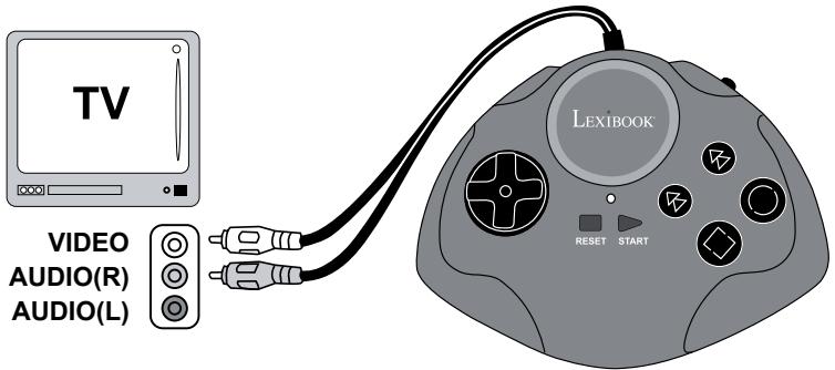 LEXIBOOK JG6000SP - CONNECTING THE SPIDER-MAN™ SUPER TV AIR JET TO A TV SET - 1