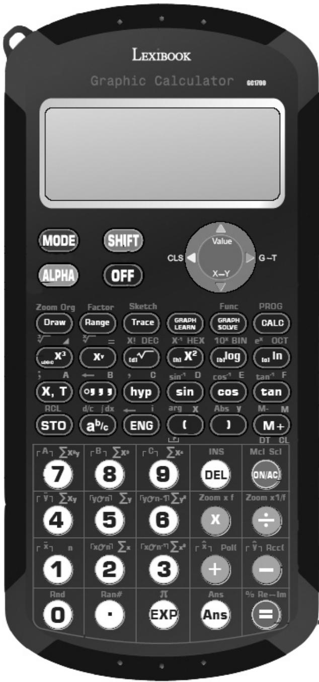 LEXIBOOK GC1700 - Disposition des touches - 1