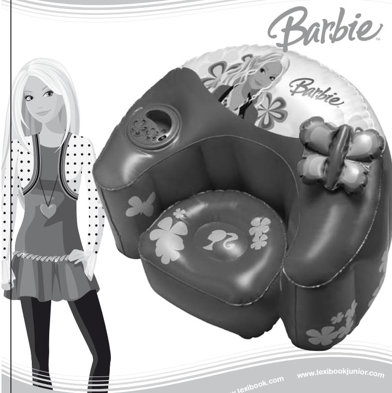 LEXIBOOK HPB500 - Fauteuil gonflable avec enceinte Barbie Barbie armchair with speaker - 1