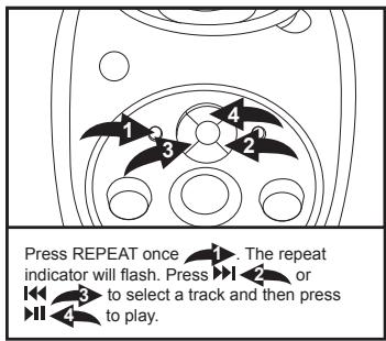 LEXIBOOK K5000BB - To repeatedly play 1 track - 1