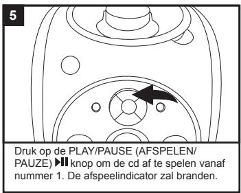 LEXIBOOK K5000BB - Om een cd teplaatsen en af te spelten - 5