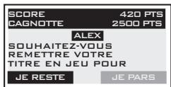 LEXIBOOK LCG3000FR - Rejourer ou quitter en fin de partie - 1