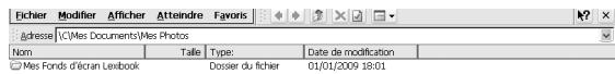 LEXIBOOK MFC105FR - Pour visualiser les photos et les images sauvegardées dans le dossier « Mes photos » - 1