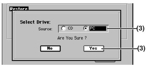 KORG D32XD - 1-2. Rechargement de données sauvegardées - 2