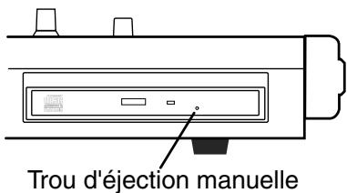 KORG D32XD - Retrait de secours du disque - 1