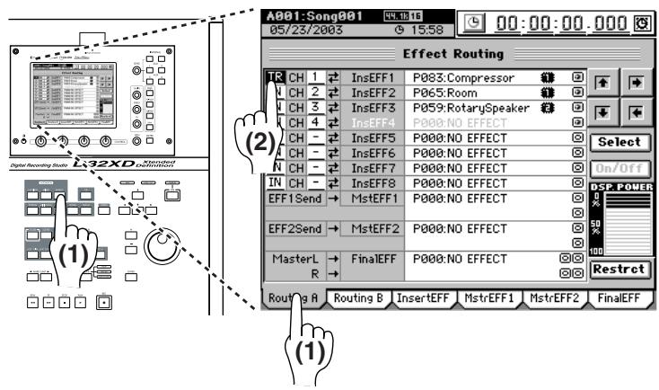 KORG D32XD - Applique des effets à chaque canal/piste (Effet par insertion) - 1