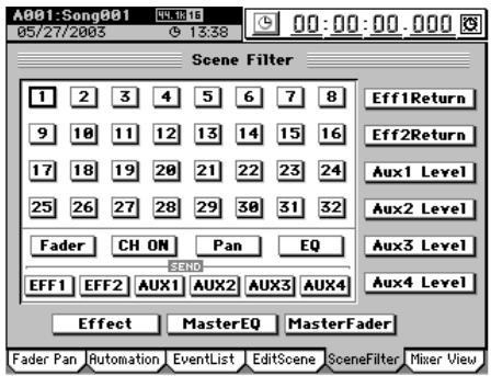 KORG D32XD - 3c-5. Filtre de scene (Scene Filter) - 1