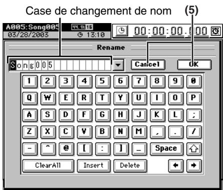 KORG D32XD - 1-2. Renommer un morceau - 1
