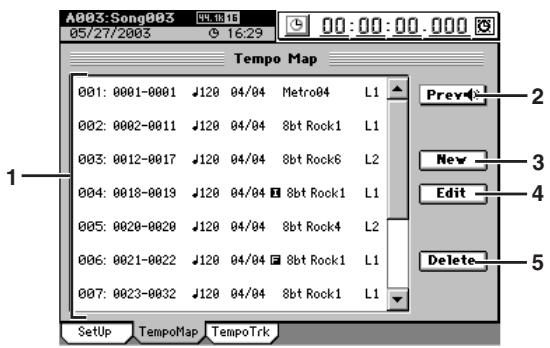 KORG D32XD - 8-2. Carte de tempo (Tempo Map) - 1
