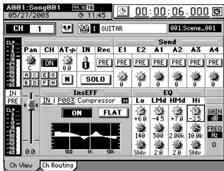 KORG D32XD - 2-1. Visualisation de canal (Ch View) - 1