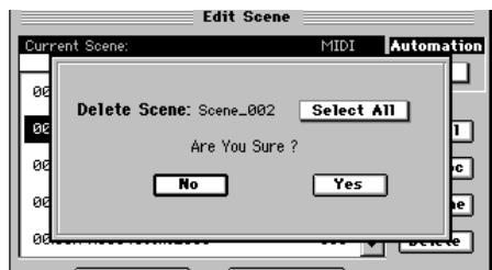 KORG D32XD - 4-4. Supprimer une scene - 1