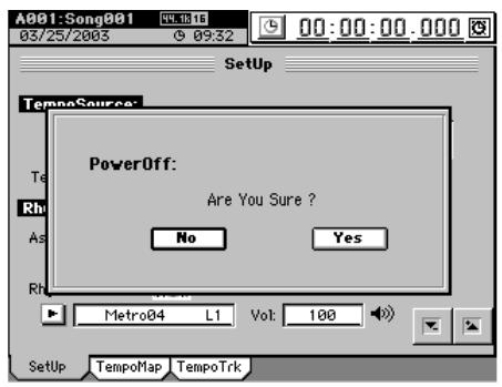 KORG D32XD - Mise hors tension - 1
