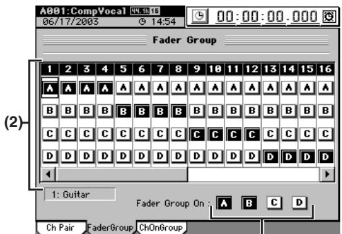 KORG D32XD - Groupes de faders - 1