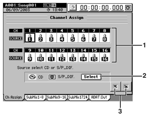 KORG D32XD - 3a-1. Affection de canal (CH Assign) - 2