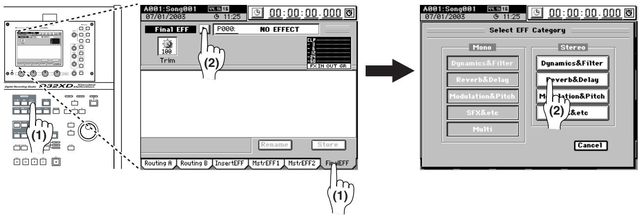 KORG D32XD - Appliqueur un effet au bus master (Effet final) - 1