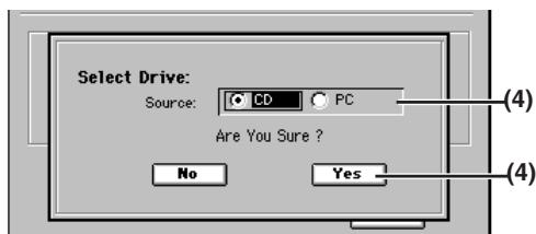 KORG D32XD - Importer un fichier au début d'un morceau - 3