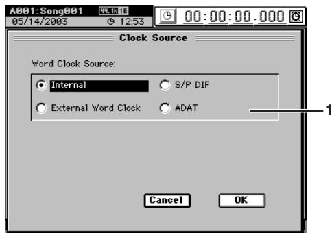 KORG D32XD - Clock Source (source d'horloge) - 1