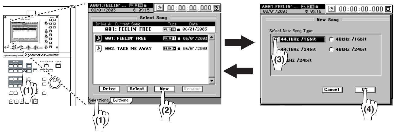 KORG D32XD - Créez un nouveau morceau (Song) - 1