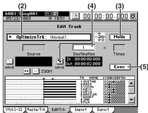 KORG D32XD - Optimiser des données de piste - 1