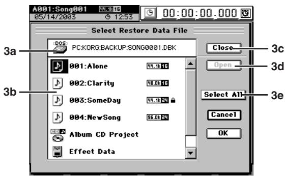 KORG D32XD - Select File (seLECTIONner le fichier) - 1