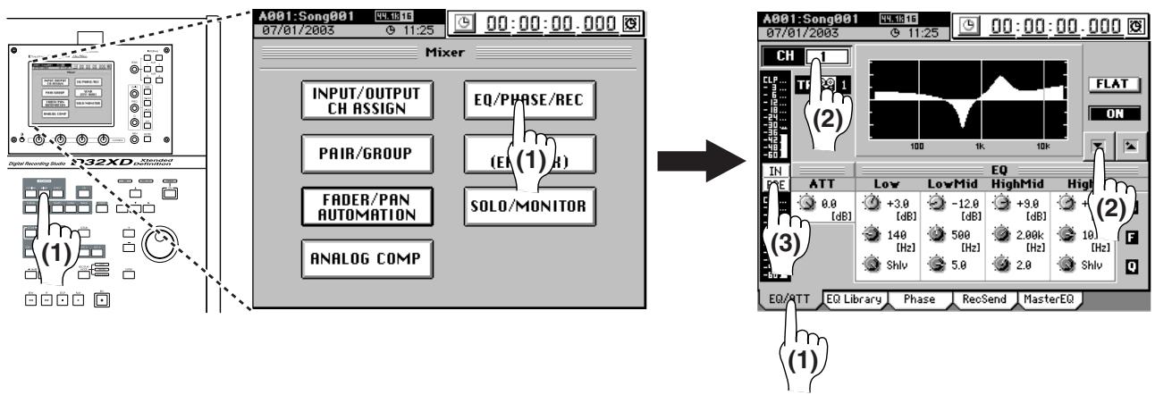 KORG D32XD - Applique une correction à chaque canal/piste - 1