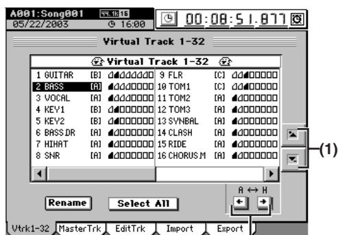 KORG D32XD - 1-2. Changement de piste virtuelle - 2