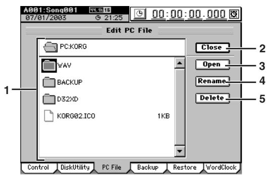 KORG D32XD - Fichiers audio - 1
