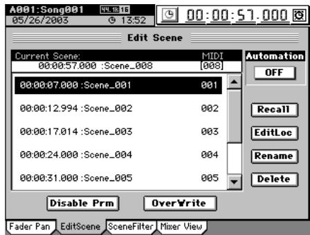 KORG D32XD - 4-2. Rappel d'une scène - 2
